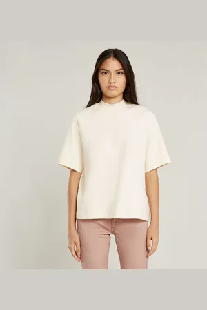 G-Star Womens G-Star RAW Moto Logo Mock Top - Cotton - Size Large