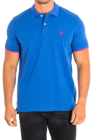 U.S. Polo Assn. Mens LORN Short Sleeve with contrast lapel collar 62235 man - Cotton - Size Medium