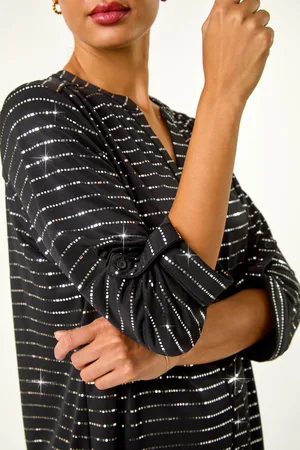 Roman Womens Dotted Foil Blouse - - Size 16 UK