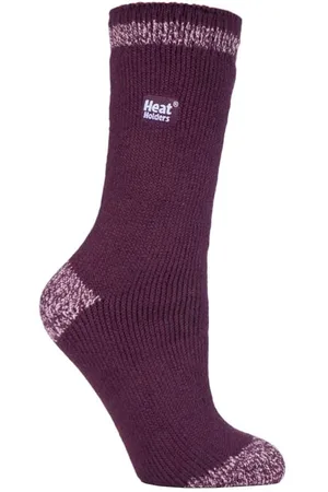Heat Holders Womens - Ladies Patterned Winter Warm Thermal Socks 4-8 UK - Nylon - Size UK 4-6.5