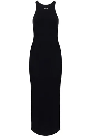OFF-WHITE Womens Basic Ribbed Dress Cotton - Size Small
