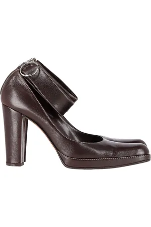 Sergio Rossi Pre-owned Womens Ankle Strap Pumps in Leather - Size EU 40