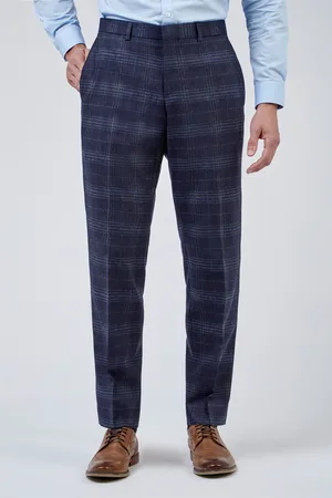 Limehaus Mens Check Tailored Trousers - - Size 30 Long