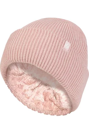 Heat Holders Womens Ladies Fleece Lined Ribbed Turnover Hat