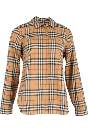 Burberry Pre-owned Womens Vintage Check Long Sleeve Shirt in Cotton - Size 12 UK