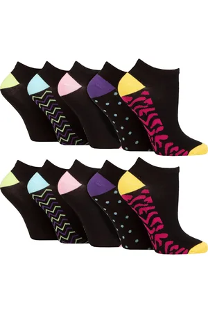Wild Feet Womens 10 Pair Multipack Ladies Trainer Socks