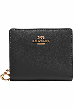 Coach Womens Refined Pebbled Leather Snap Wallet - - One Size