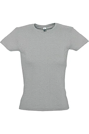 Sols Womens/Ladies Miss Short Sleeve T-Shirt ( Marl) Cotton - Size Small