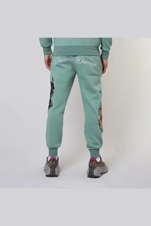Criminal Damage Mens Joggers With Embroidery On Each Leg - - Size Large