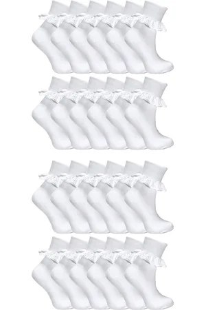 Sock Snob 24 Pairs Multipack Girls Lace Socks