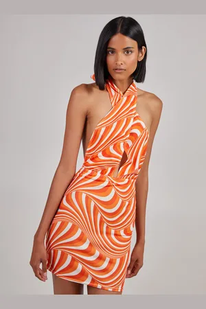 Pink Vanilla Womens Pucci Print Halterneck Mini Dress - - Size 6 UK