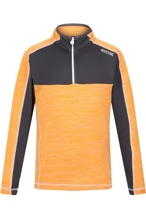 Regatta Kids Unisex Childrens/Kids Hewley Recycled Half Zip Fleece Top (Apricot Crush/Seal Grey) - - Size 3-4Y