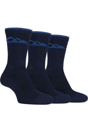 Storm Bloc 3 Pairs Mens Heavy Cushioned Breathable Outdoor Cotton Hiking Socks - - Size UK 6-11