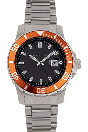 Nautis Mens Admiralty Pro 200 Bracelet Watch w/Date - Stainless Steel - One Size