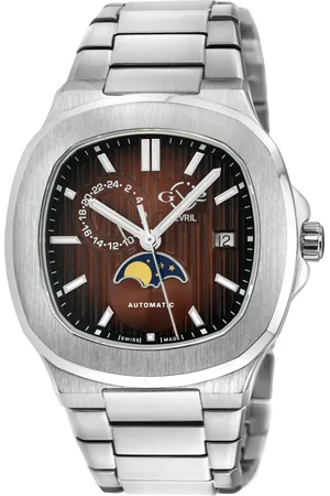 GV2 by Gevril Mens Potente Moon Phase 18407B Swiss Automatic Sellita SW285-1A Watch - - One Size