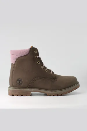 Timberland Childrens Unisex 6 Inch Premium Navy Nubuck Leather Juniors Lace Up Boots A2F3U - - Size UK 5.5