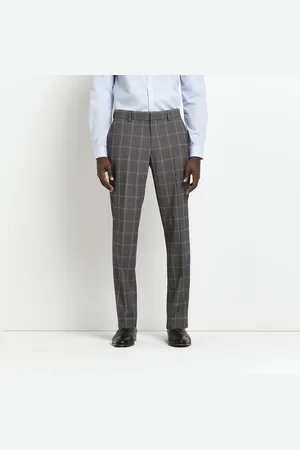 River Island Mens Suit Trousers Slim Fit Check - Size 26 Regular