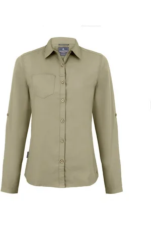 Craghoppers Womens/Ladies Expert Kiwi Long-Sleeved Shirt (Pebble) - - Size 10 UK
