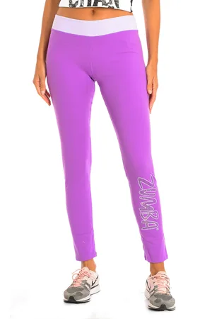 Zumba Fitness Womens Long Legging Style Sports Pants Z1B00142 - Nylon - Size Large
