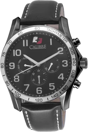Calibre Mens Buffalo Swiss Made Movement Watch Leather Calfskin L3 Dial - One Size