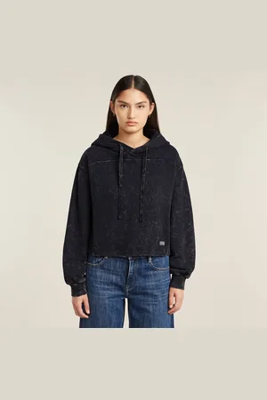 G-Star Womens G-Star RAW Overdyed Loose Hooded Sweater - Cotton - Size Small