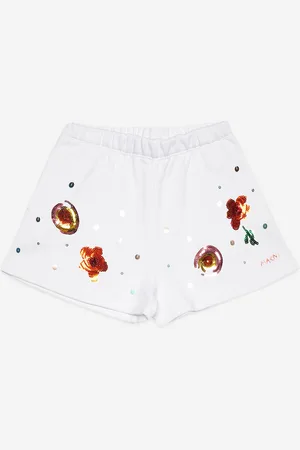 Marni Girls Embellished Flower Shorts in - Size 12Y