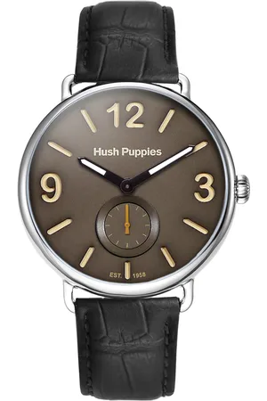 Hush Puppies : 1958 Mens Grey Watch - Leather - One Size