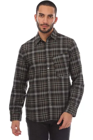 Belstaff Mens Shadow Plaid Cotton Scale Shirt in - Size 3XL