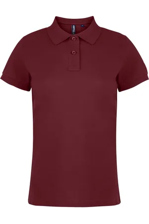 Asquith Womens/Ladies Plain Short Sleeve Polo Shirt - Size Medium