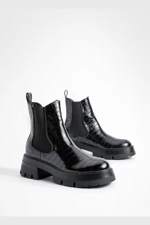 Boohoo Womens Cleated Sole Chunky Chelsea Boots - - Size UK 6