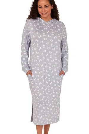 Marlon Womens Penguin Print Hooded Lounge Dress - - Size Large