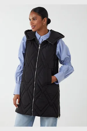 Blue Vanilla Womens Diamond Quilted Gilet - - Size Small