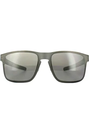 Oakley Rectangle Mens Matte Gunmetal Prizm Black Polarized Sunglasses - - One Size