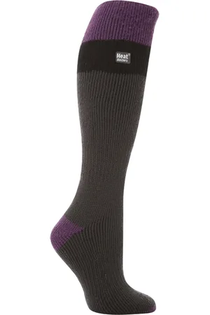 Heat Holders Womens Ladies 2.3 TOG Extra Long Knee High Skiing Thermal Ski Socks - Cotton - Size UK 4-6.5