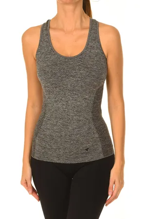 Intimidea Womens Canotta Sport T-shirt with wide straps and built-in bra 212185 woman - Polyamide/Polyester - Size Medium/Large