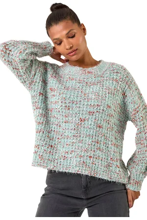 Roman Womens Melange Texture Knit Jumper - - One Size