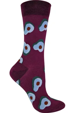 Sock Snob Womens TALKIE SOCKS - Ladies Cotton Quirky Funky Novelty Design Fruit - - Size UK 4-6.5