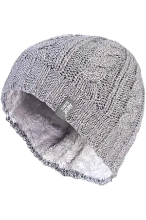 Heat Holders Womens Thermal Fleece Lined Cable Knit Winter Hat - - One Size