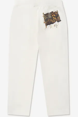 Roberto Cavalli Girls Cotton Fleece Joggers - - Size 12Y