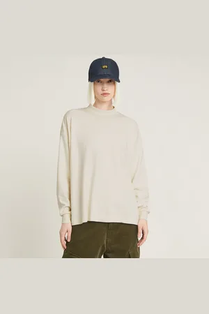 G-Star Womens G-Star RAW Moto Logo XXL Mock Top - Cotton - Size Medium
