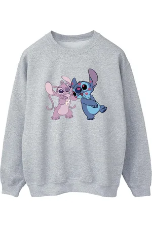 Disney Womens/Ladies Lilo & Stitch Kisses Sweatshirt (Sports Grey) - - Size Small