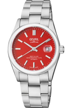 Gevril Mens Sellita SW200, Swiss Automatic West Village Dial Stainless Steel Bracelet - One Size