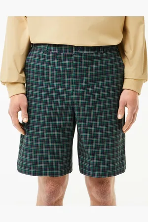 Lacoste Mens Sport Relaxed-Fit Ultra Dry Bermuda Golf Shorts in Plaid - - Size 30 inch