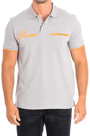 U.S. Polo Assn. Mens NTRE Short Sleeve with contrast lapel collar 64122 man - Cotton - Size Large