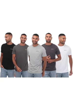Nicce London Mens Spacey 5 Pack T-Shirts in Multi colour - Cotton - Size Small