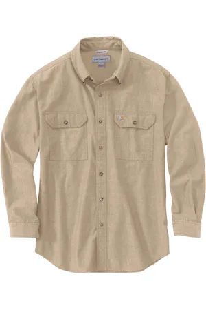Carhartt Mens Loose Fit Chambray Long Sleeve Cotton Shirt - - Size X-Large
