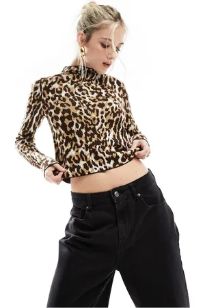 ASOS Womens jumper with high neck in pattern - Size 6 UK