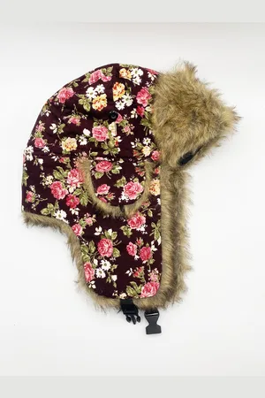 SVNX Unisex Floral Trapper Hat - One Size