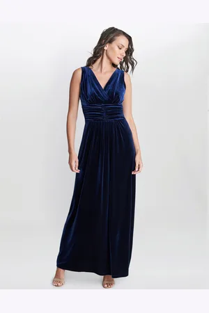 Gina Bacconi Womens Patricia Sleeveless Velvet Maxi Dress - - Size 18 UK