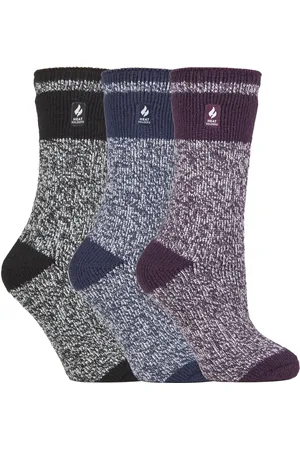 Heat Holders Womens - 3 Pack Multipack Ladies Insulated Thermal Socks for Winter - Tuscany - - Size UK 4-8